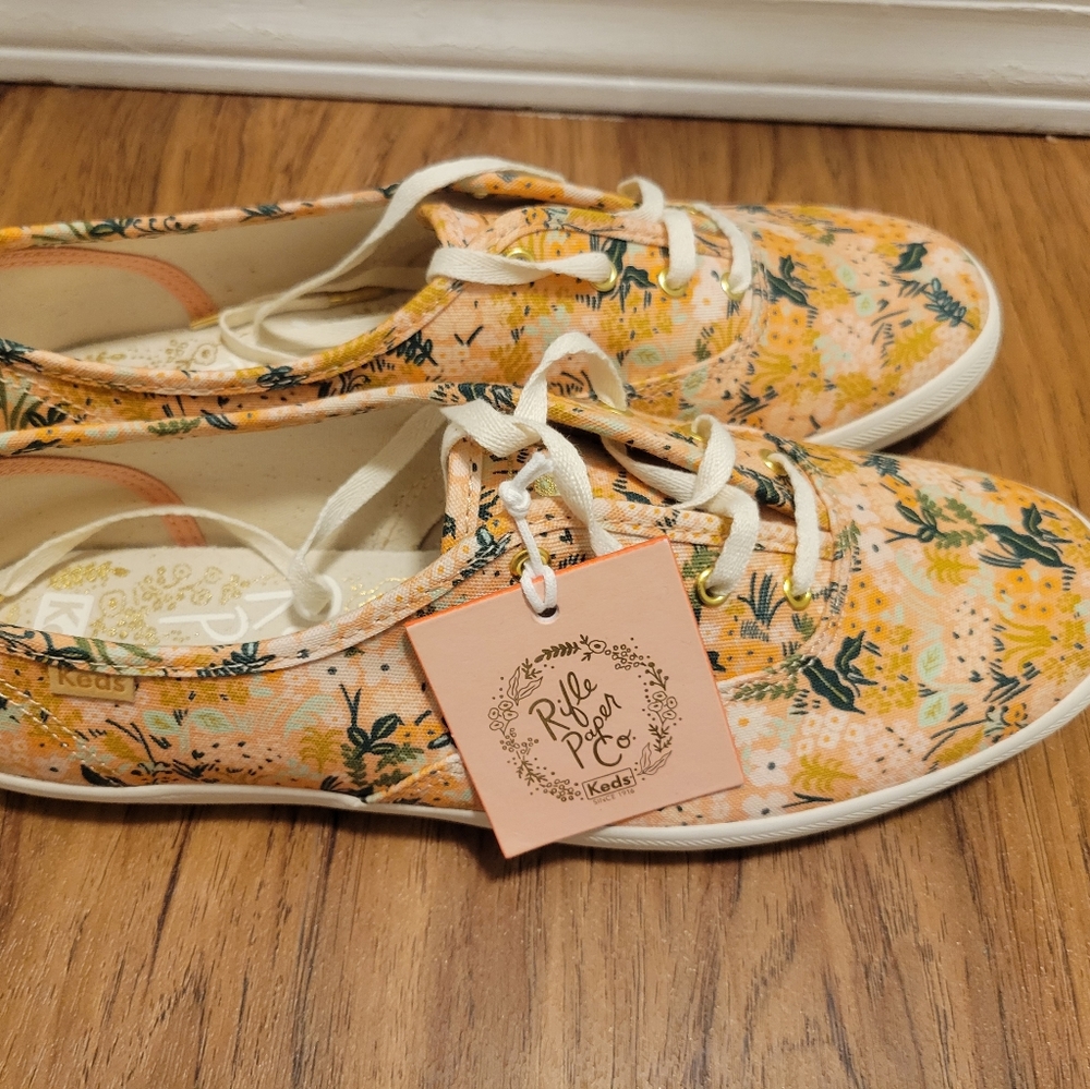 Pink Floral Riflepaper Co Keds Size 9.5